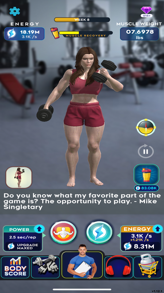 #8. Idle Workout ! (iOS) By: Green Panda Games