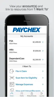 paychex benefit account iphone screenshot 1