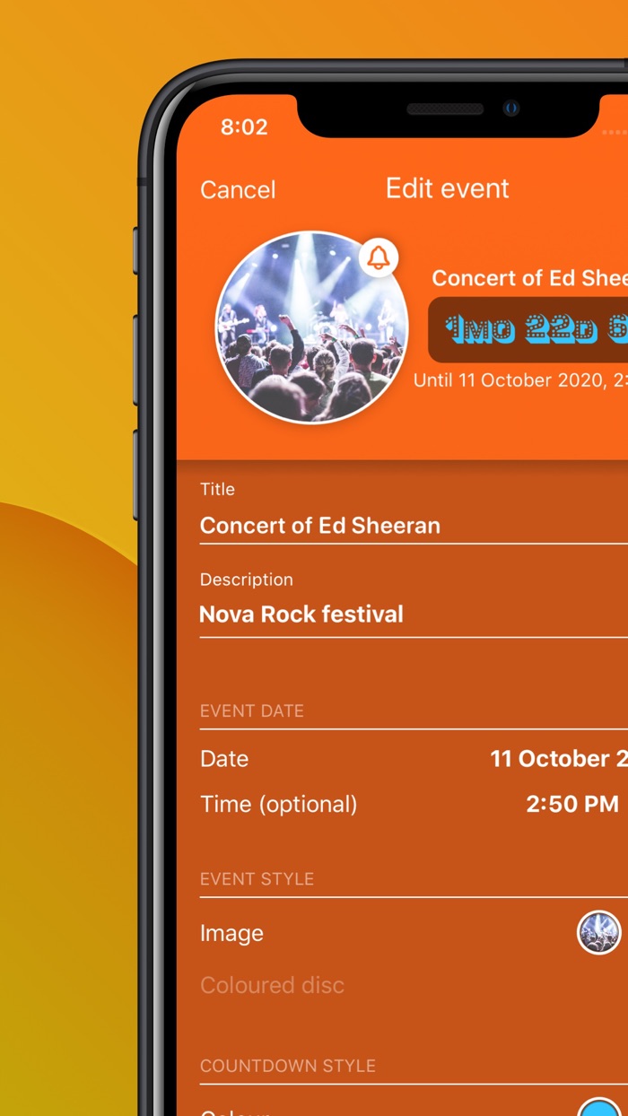 Final Countdown - Track events