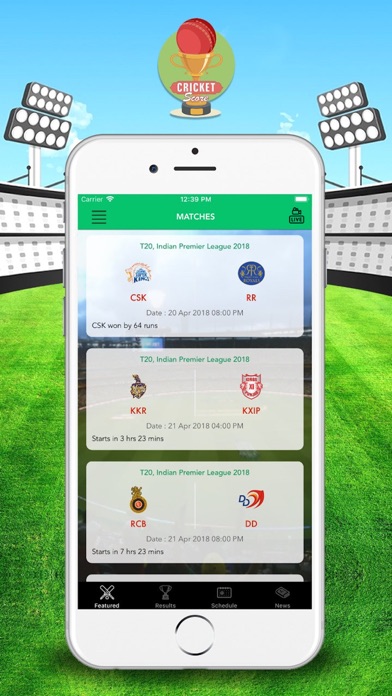 CricketScore: Live Match Score Screenshot