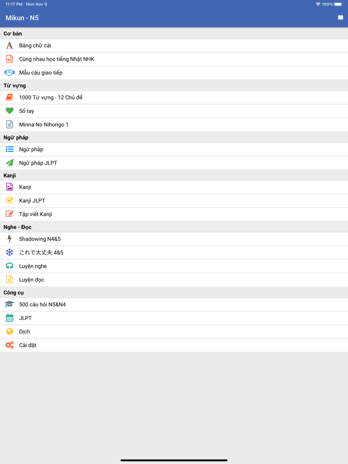 Học tiếng Nhật N5 N1 - Mikun