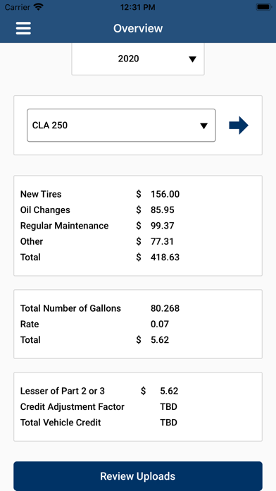 Screenshot #3 pour SC Gas Tax Credit App