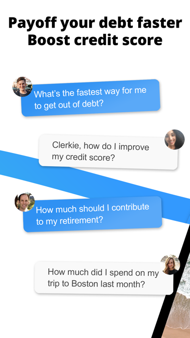 Clerkie Payoff Debt Bills Fees Screenshot