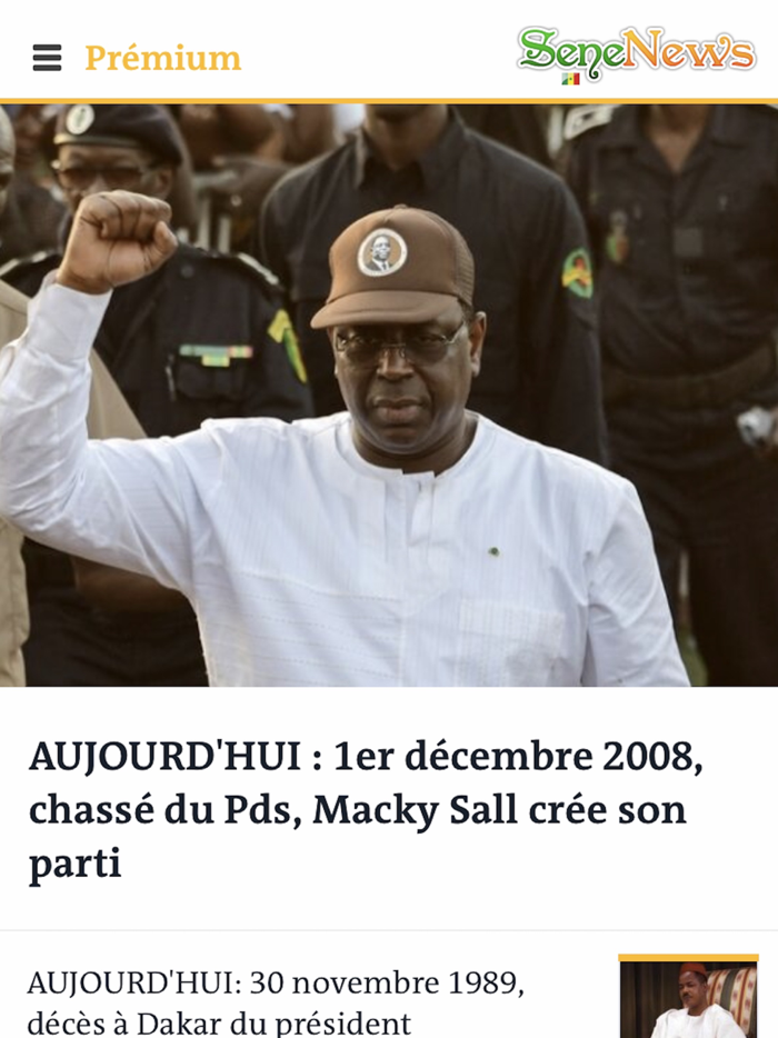 SeneNews  Actualité Sénégal