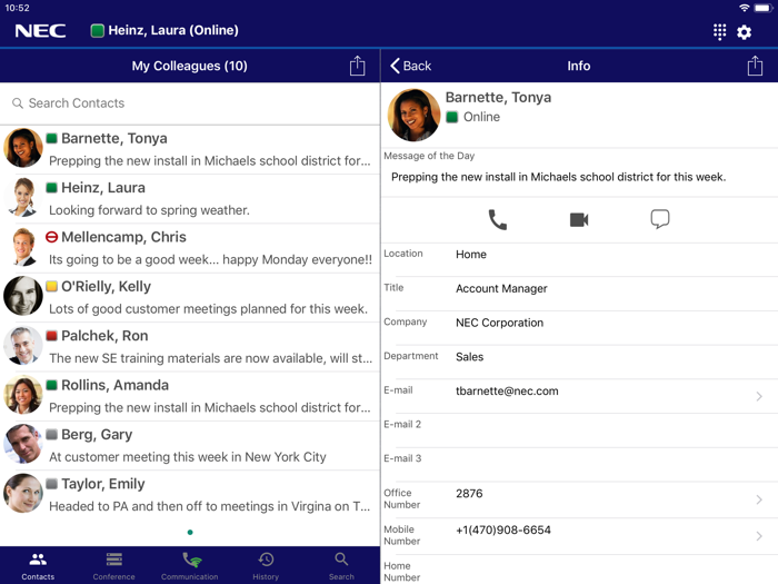 UNIVERGE 3C Mobile Client Plus