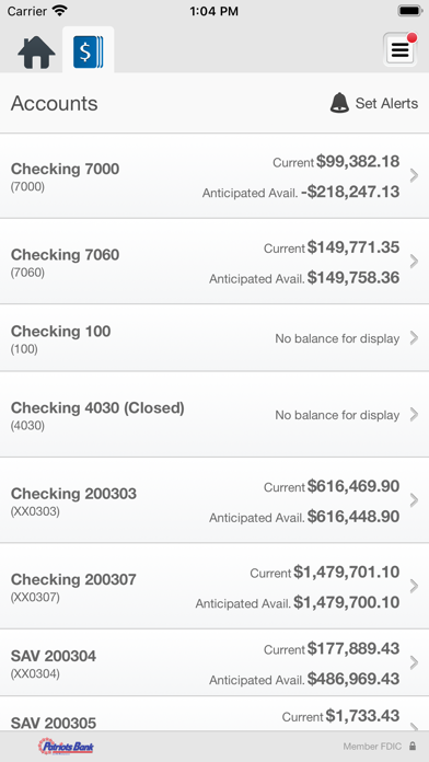 Patriots Bank Business Screenshot