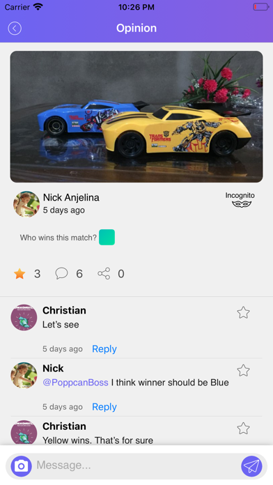 Opinion Matic Screenshot