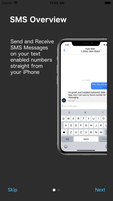 Callcentric SMS Screenshot