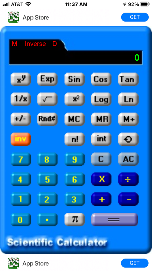 #2. Fancy Scientific Calculator (iOS) By: Tsan Huang Chen