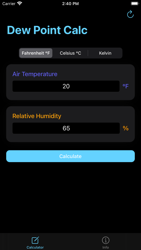 #3. Dew Point Calculator - Calc (iOS) 由: Phan Nhat Đang