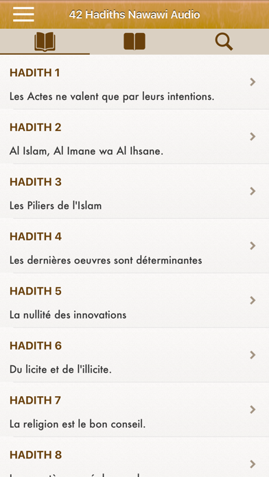 Screenshot #1 pour Hadiths Nawawi Français, Arabe