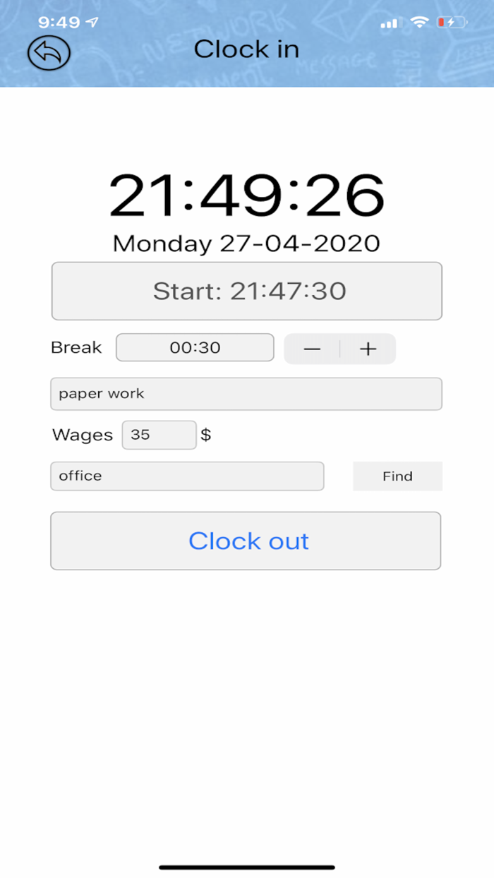 Time Sheet - Employee
