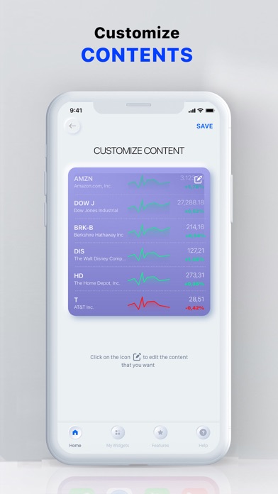 Screenshot #3 pour Widget Plus : Stocks & Notes