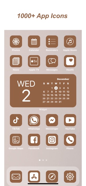 Iconkit Aesthetic App Icons On The App Store Brown instagram icon free brown social icons. app store apple