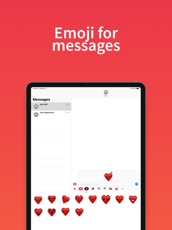 Screenshot #5 pour Autocollants coeur et emoji :