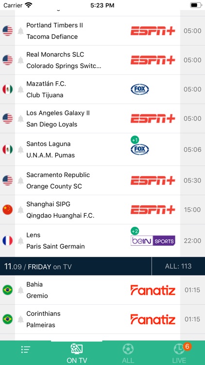 Soccer Live on TV