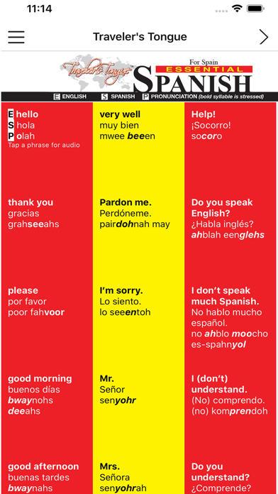 Essential Spanish for Spain Screenshot