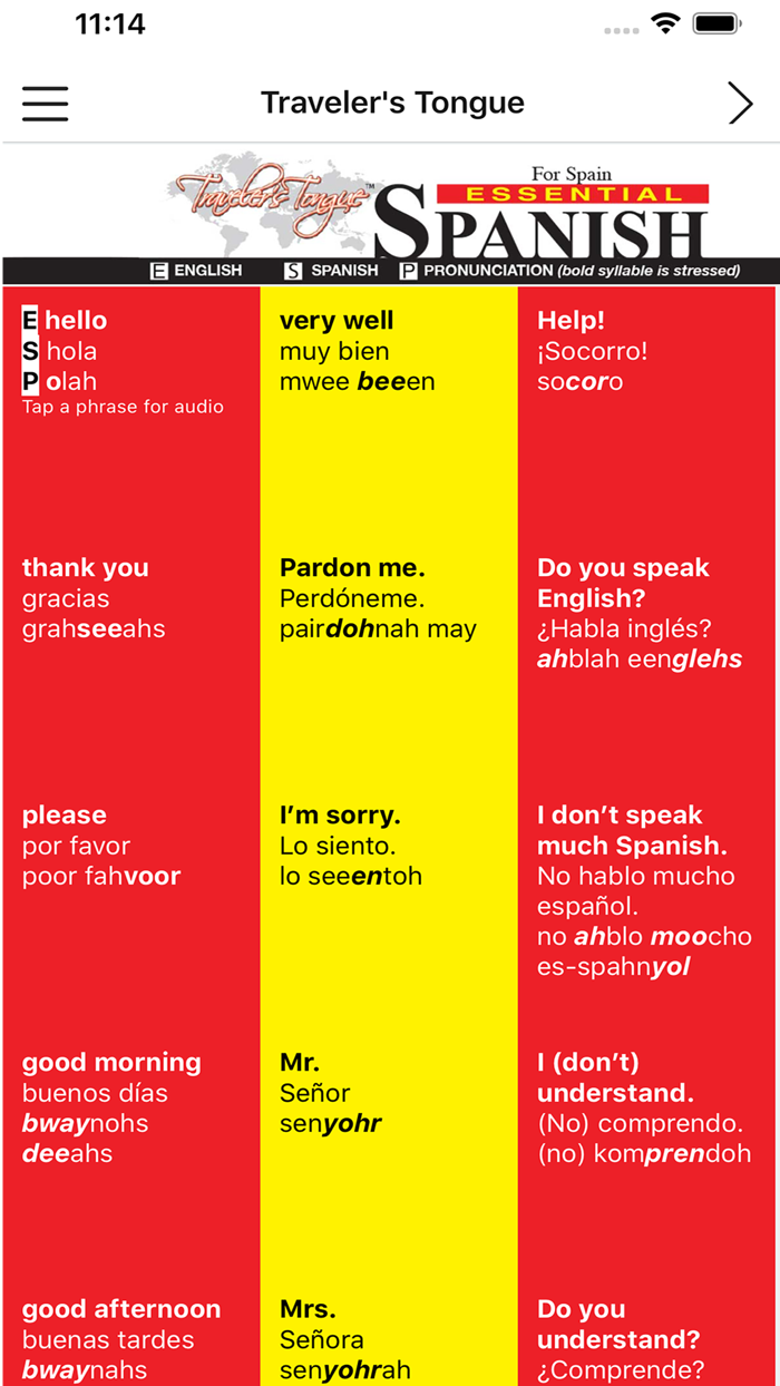 Essential Spanish for Spain