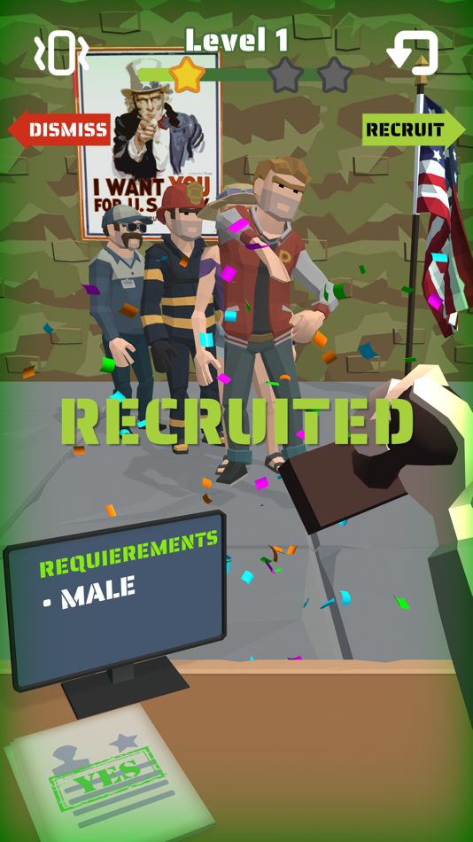#2. Army Recruiter Simulator (iOS) By: LIPSAR STUDIO, OOO