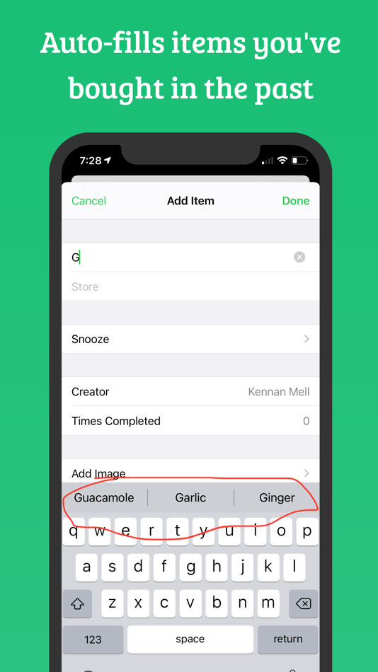 #5. Shared Grocery: Shopping List (iOS) 由: Kennan Mell