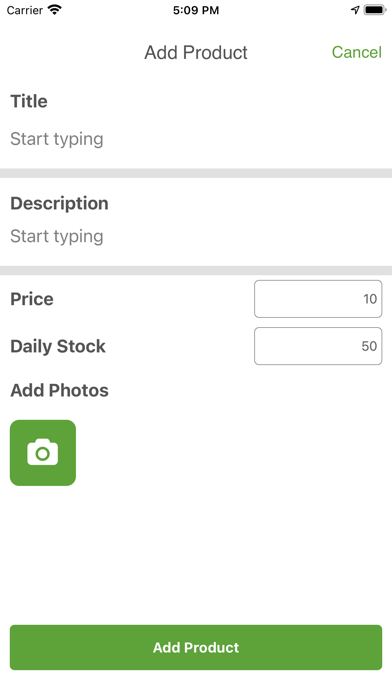 Digi-Foods Vendor Screenshot