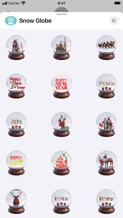Christmas Snow Globe Sticker screenshot-4