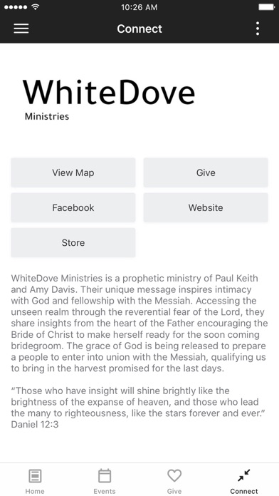 WhiteDove Ministries Screenshot