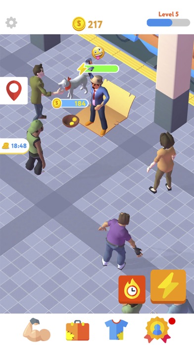 Idle Tramp - Simulator Game Screenshot