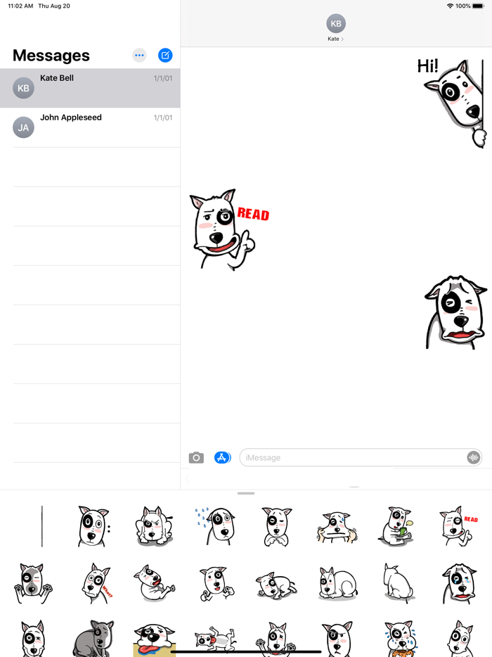 Animated Bull Terrier Dog Gif