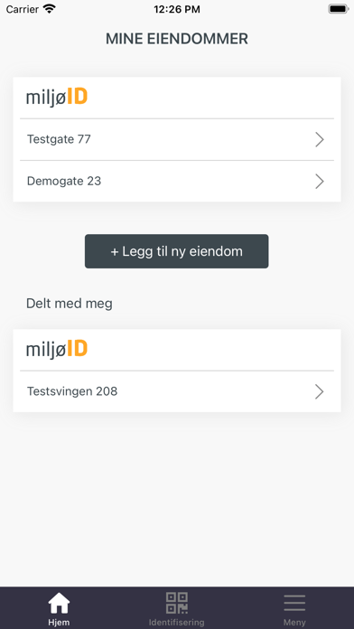 miljøID Screenshot
