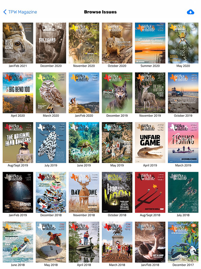 TX Parks and Wildlife magazine