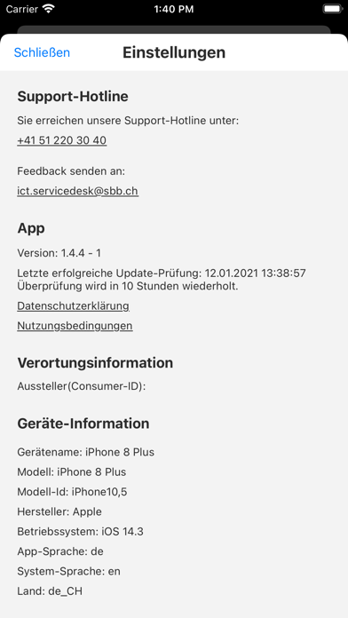 Ortung Infrastruktur Screenshot