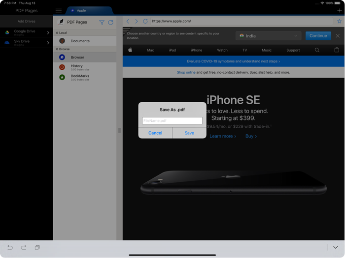 PDF Pages  AddMoveDelete