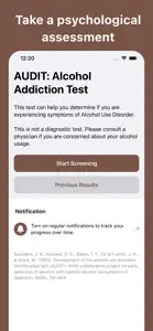 Alcoholism Test screenshot #1 for iPhone