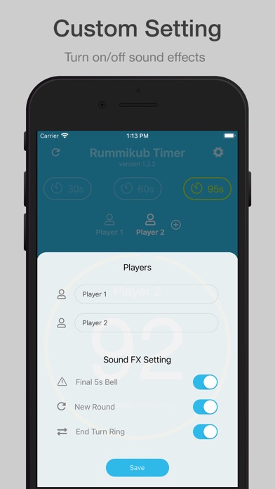 Rummikub Timer Screenshot