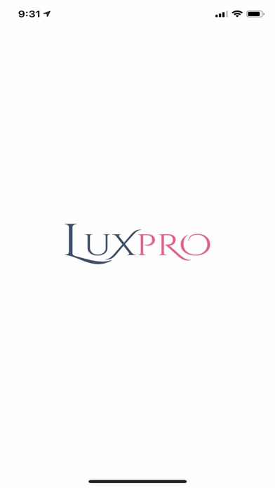 LuxPro Service Booking Screenshot