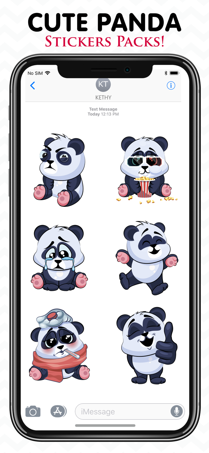 Cute Panda Stickers Pack