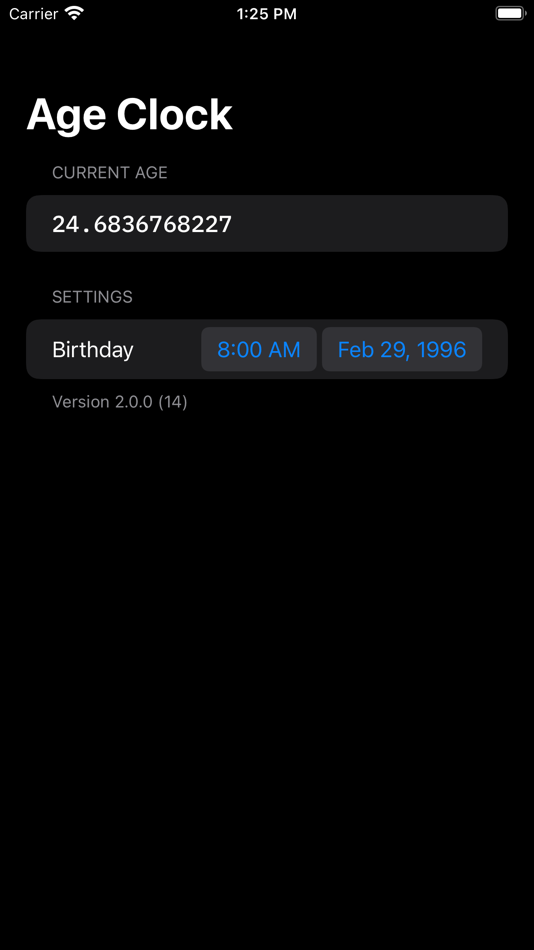 #2. Age Clock (macOS) Podle: 昊天 郑