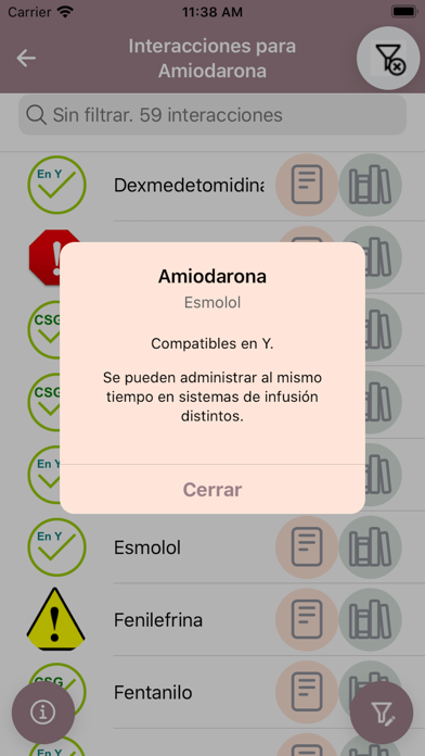 Compatibilidad fármacos IV Screenshot