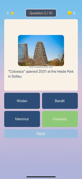 Game screenshot Roller Coaster Quiz hack