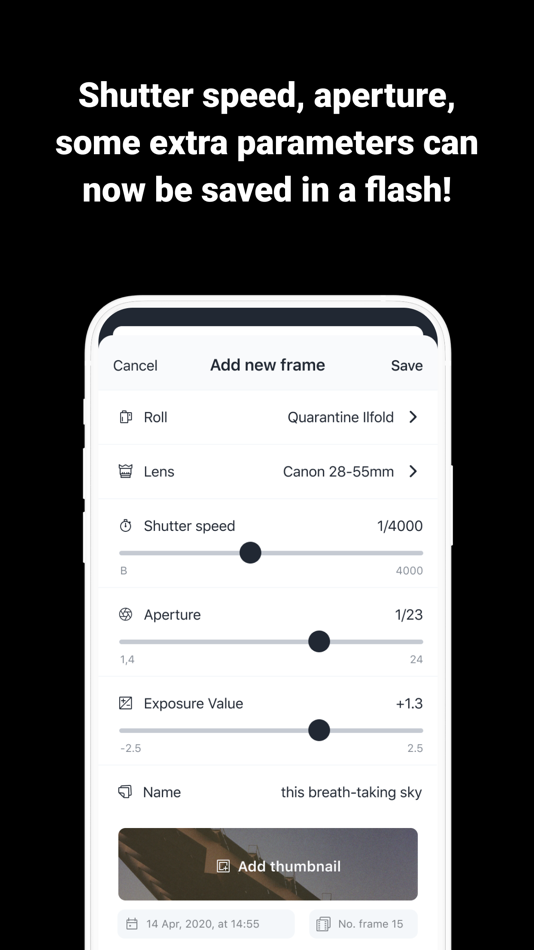 #3. Afilm - Analog photo tracker (iOS) 由: Andrii Chuzhynov