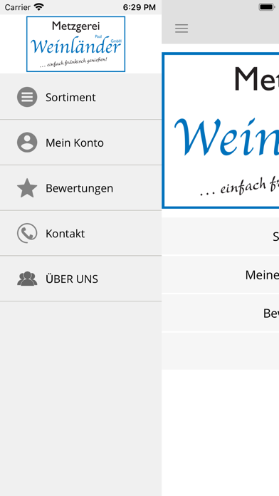 Metzgerei Weinländer Screenshot