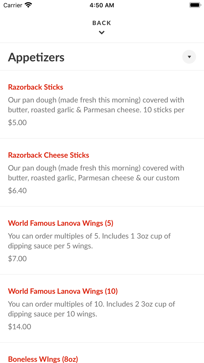 Jims Razorback Pizza