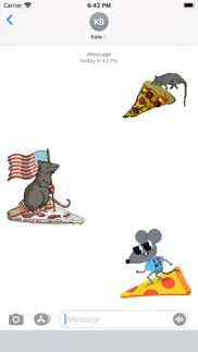 animated pizza rats sticker iphone screenshot 1