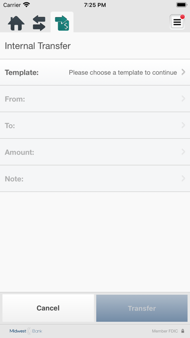 Midwest Bank Business Screenshot