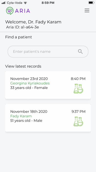 Aria Doctor Screenshot