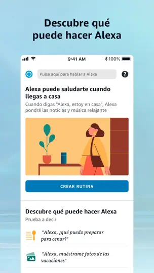 Captura de pantalla de Amazon Alexa en iPhone 6