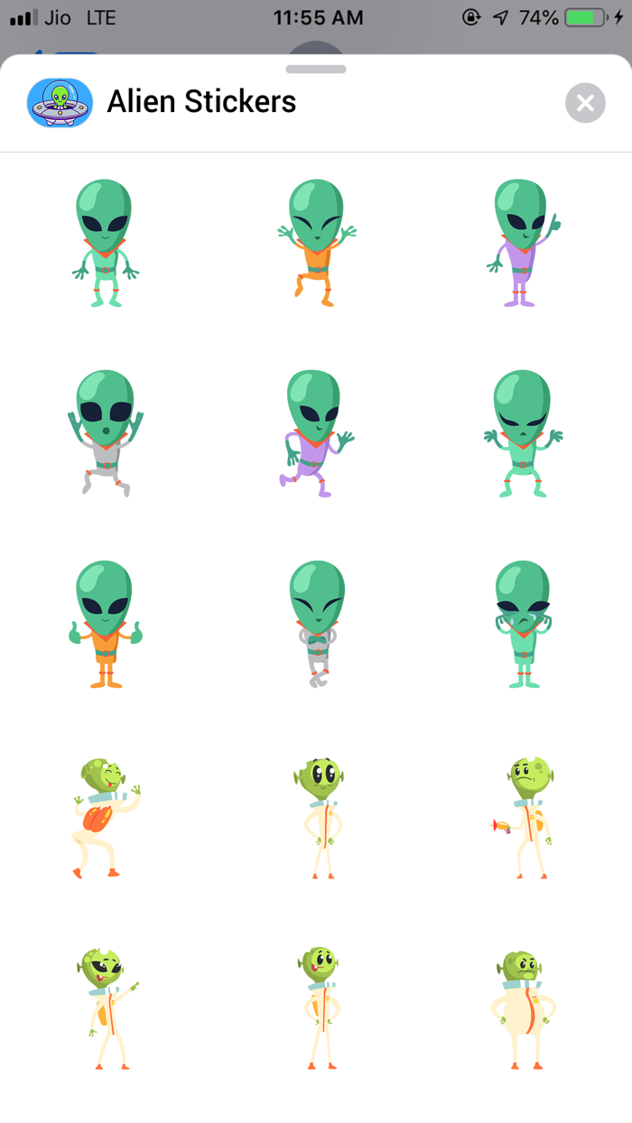 Aliens Stickers