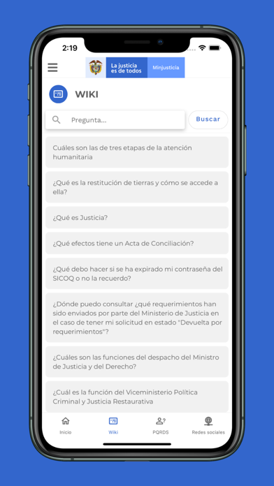 Minjusticia Colombia Screenshot