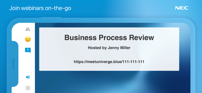 UNIVERGE BLUE™ MEET WEBINAR